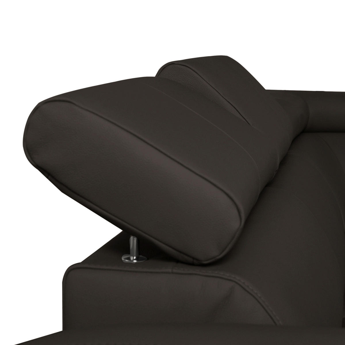 WOHNLANDSCHAFT in Lederlook Echtleder Dunkelbraun  - Chromfarben/Dunkelbraun, Design, Leder/Textil (175/315/208cm) - Livetastic