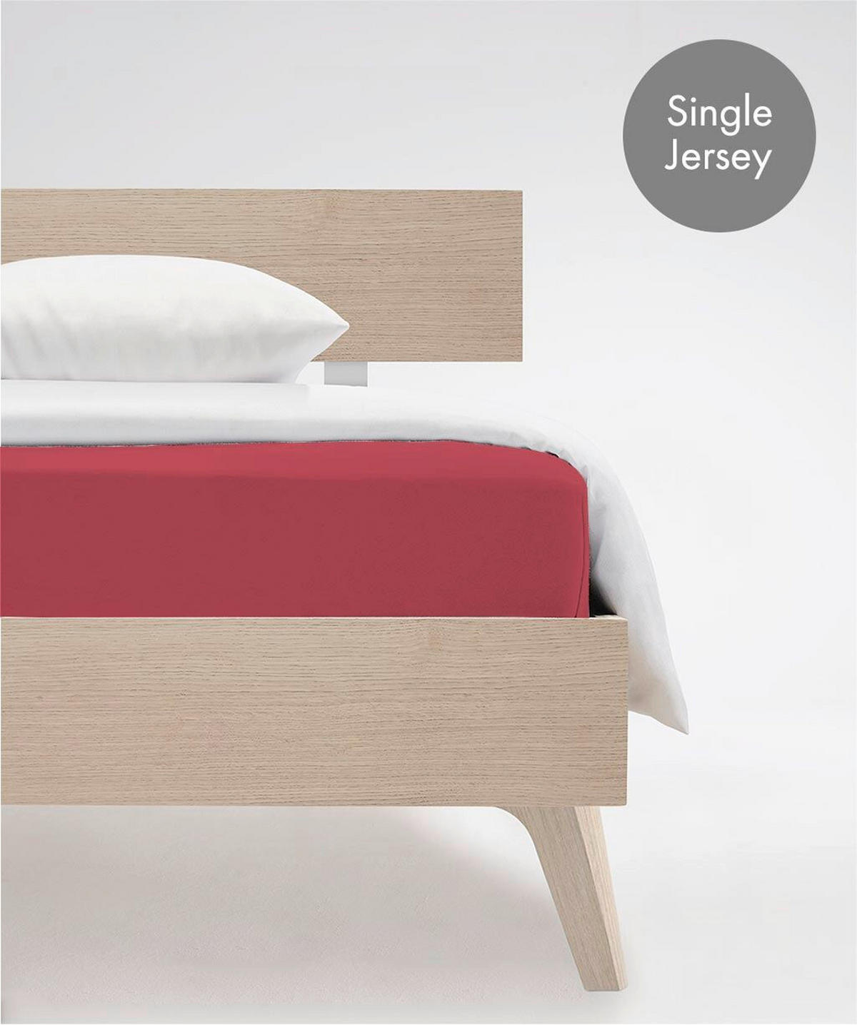 SPANNBETTTUCH Jenny C Single-Jersey 100/200 cm  - Kirschrot, Basics, Textil (100/200cm) - Fleuresse