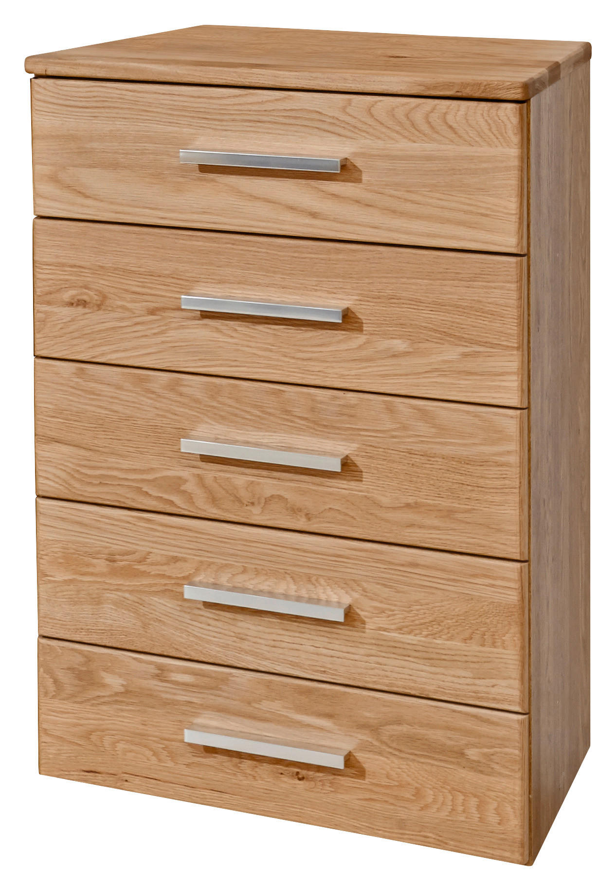 KOMMODE , 60/86/36 cm, 5 Schublade(n)  - Erlefarben/Alufarben, Design, Holz/Metall (60/86/36cm) - Dieter Knoll