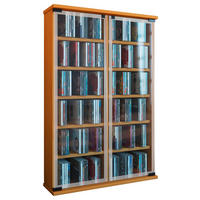 CD-HYLLA 60/92/18 cm  - bokfärgad, Klassisk, trämaterial/glas (60/92/18cm) - MID.YOU