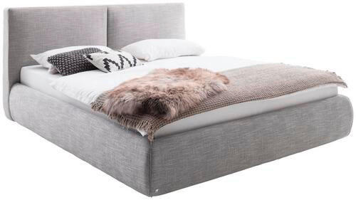 POLSTERBETT Lattenrost, Bettkasten 180/200 cm  in Hellgrau  - Hellgrau/Naturfarben, MODERN, Holz/Textil (180/200cm) - Livetastic