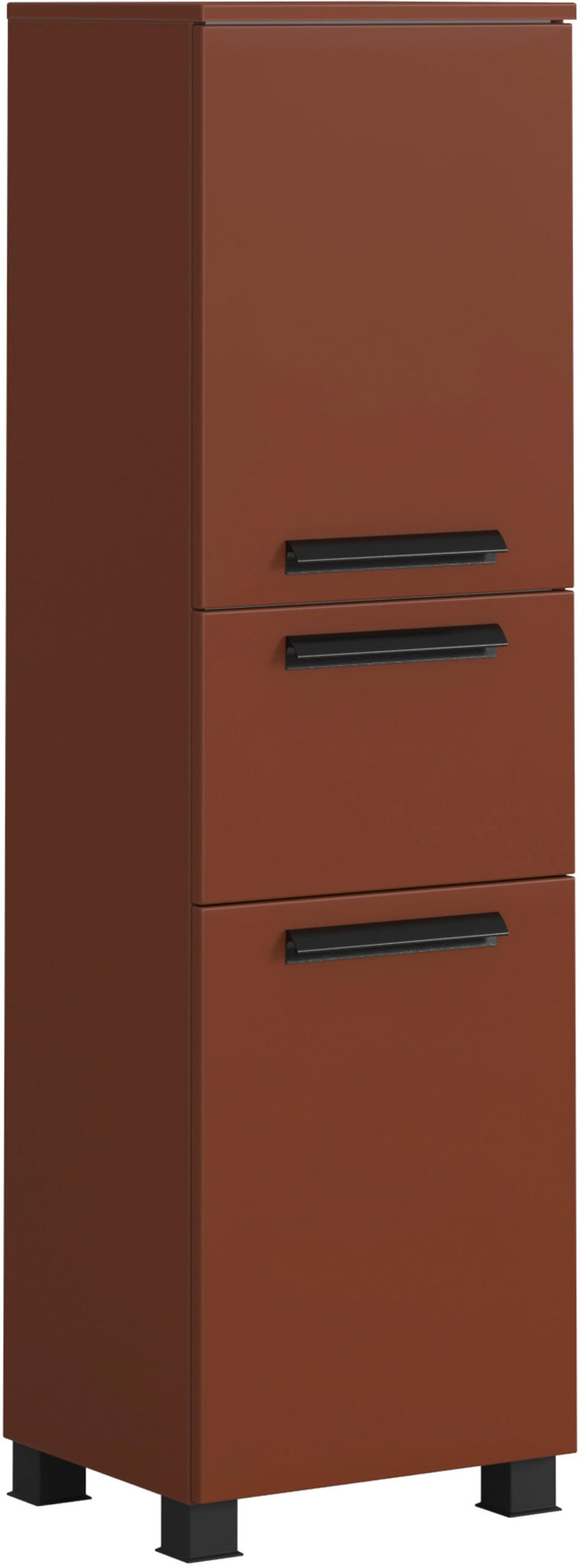 MIDISCHRANK 40/130/35 cm  - Rot/Schwarz, KONVENTIONELL, Holzwerkstoff/Kunststoff (40/130/35cm) - Xora
