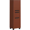 MIDISCHRANK 40/130/35 cm  - Rot/Schwarz, KONVENTIONELL, Holzwerkstoff/Kunststoff (40/130/35cm) - Xora