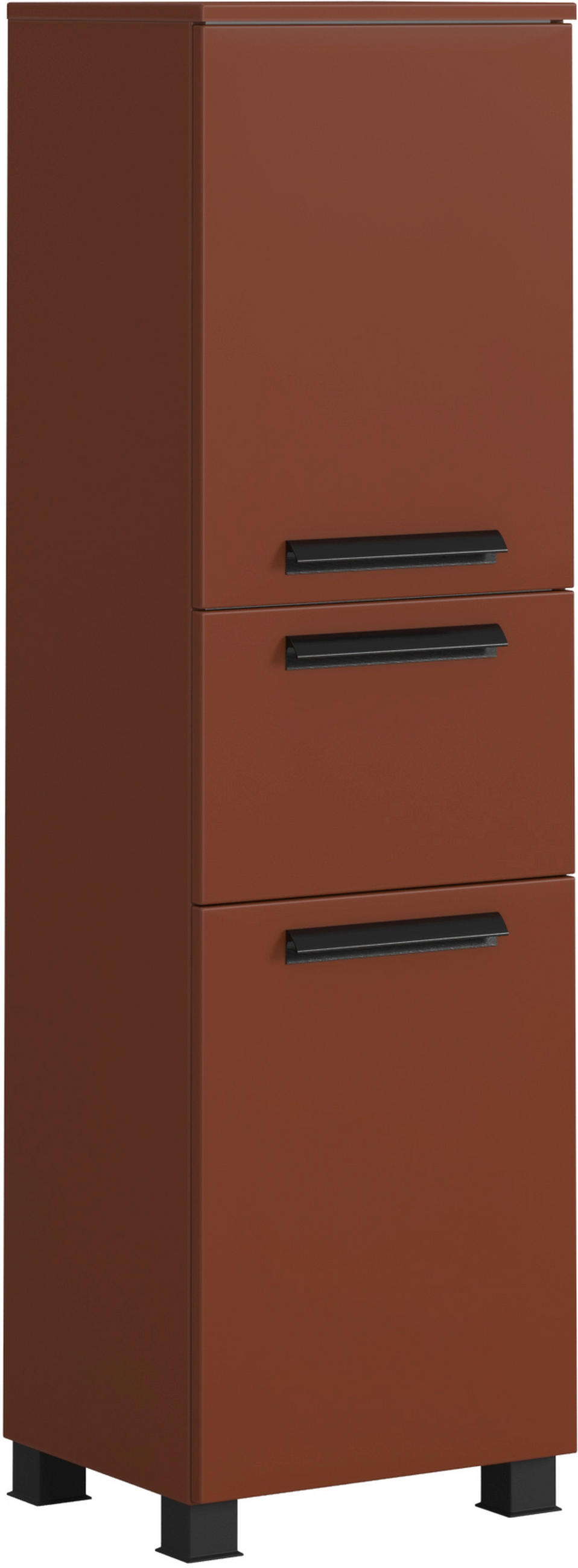 MIDISCHRANK 40/130/35 cm  - Rot/Schwarz, KONVENTIONELL, Holzwerkstoff/Kunststoff (40/130/35cm) - Xora