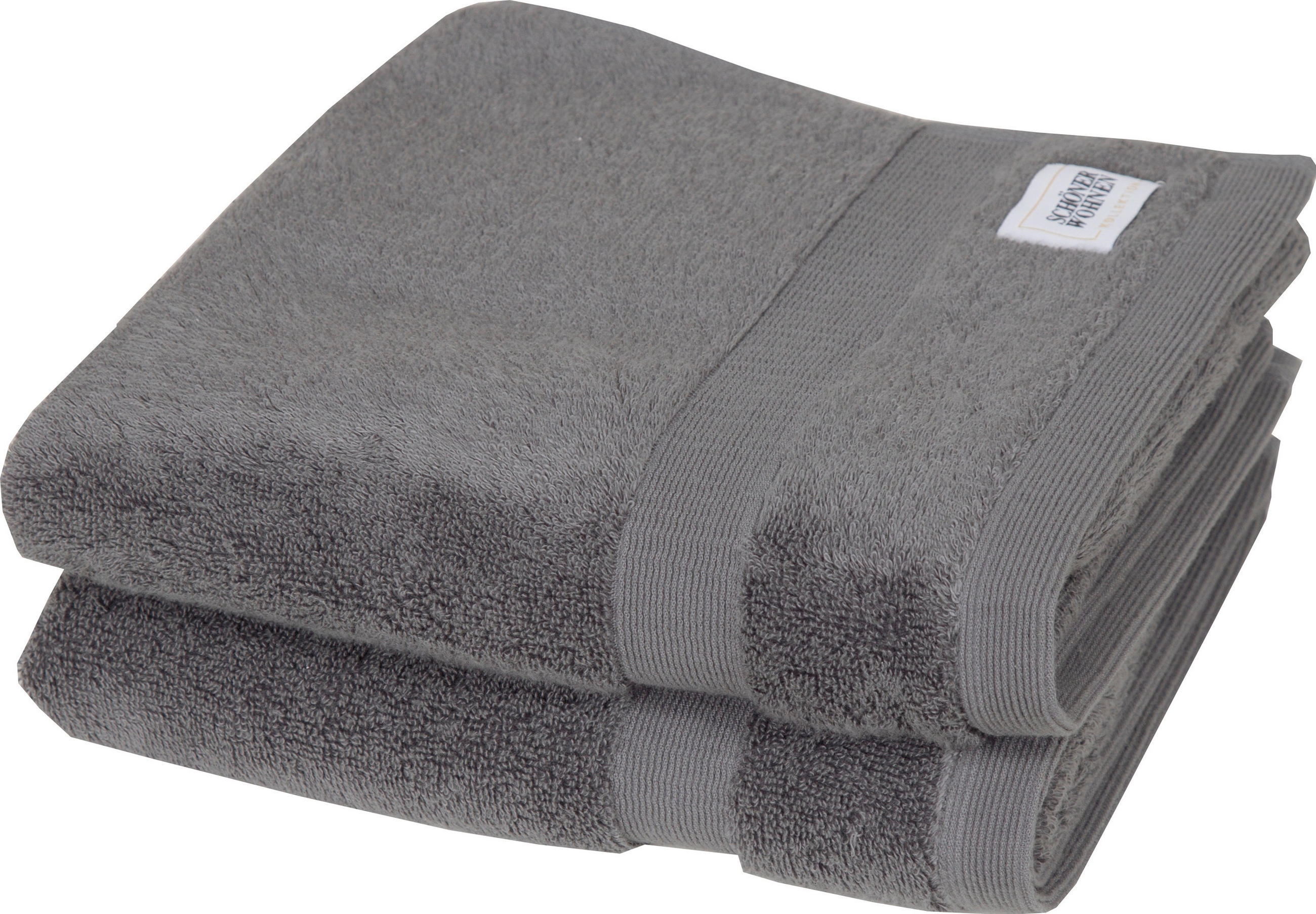 HANDTUCH SW-Cuddly Anthrazit 2-teilig  - Anthrazit, Basics, Textil (50/100cm) - Schöner Wohnen