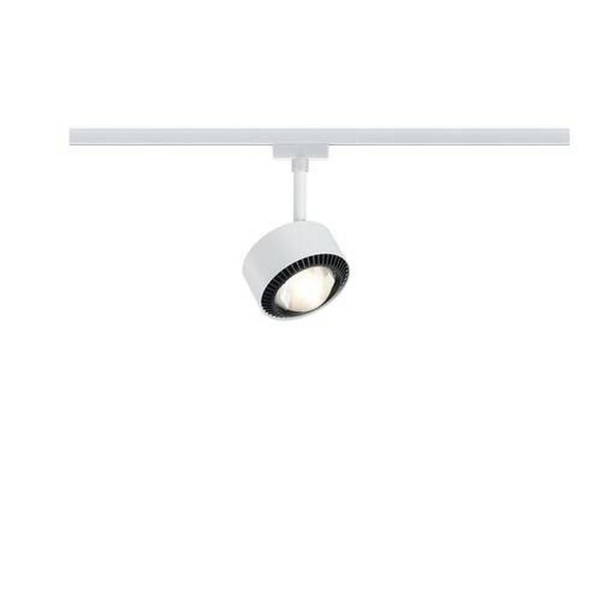 SCHIENENSYSTEM-STRAHLER Aldan II   - Schwarz/Weiß, Basics, Metall (9,8cm) - Paulmann