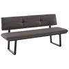 SITZBANK 180/86/60 cm  in Schwarz, Dunkelgrau  - Dunkelgrau/Schwarz, MODERN, Textil/Metall (180/86/60cm) - Cantus