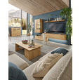 WOHNWAND  in Wildeiche  298,2/206,6/37,1 cm  - Wildeiche/Schwarz, Natur, Glas/Holz (298,2/206,6/37,1cm) - Valnatura
