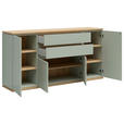 SIDEBOARD  184/93/42 cm 2 Schublade(n)  - Eichefarben/Salbeigrün, Design, Holzwerkstoff (184/93/42cm) - Xora