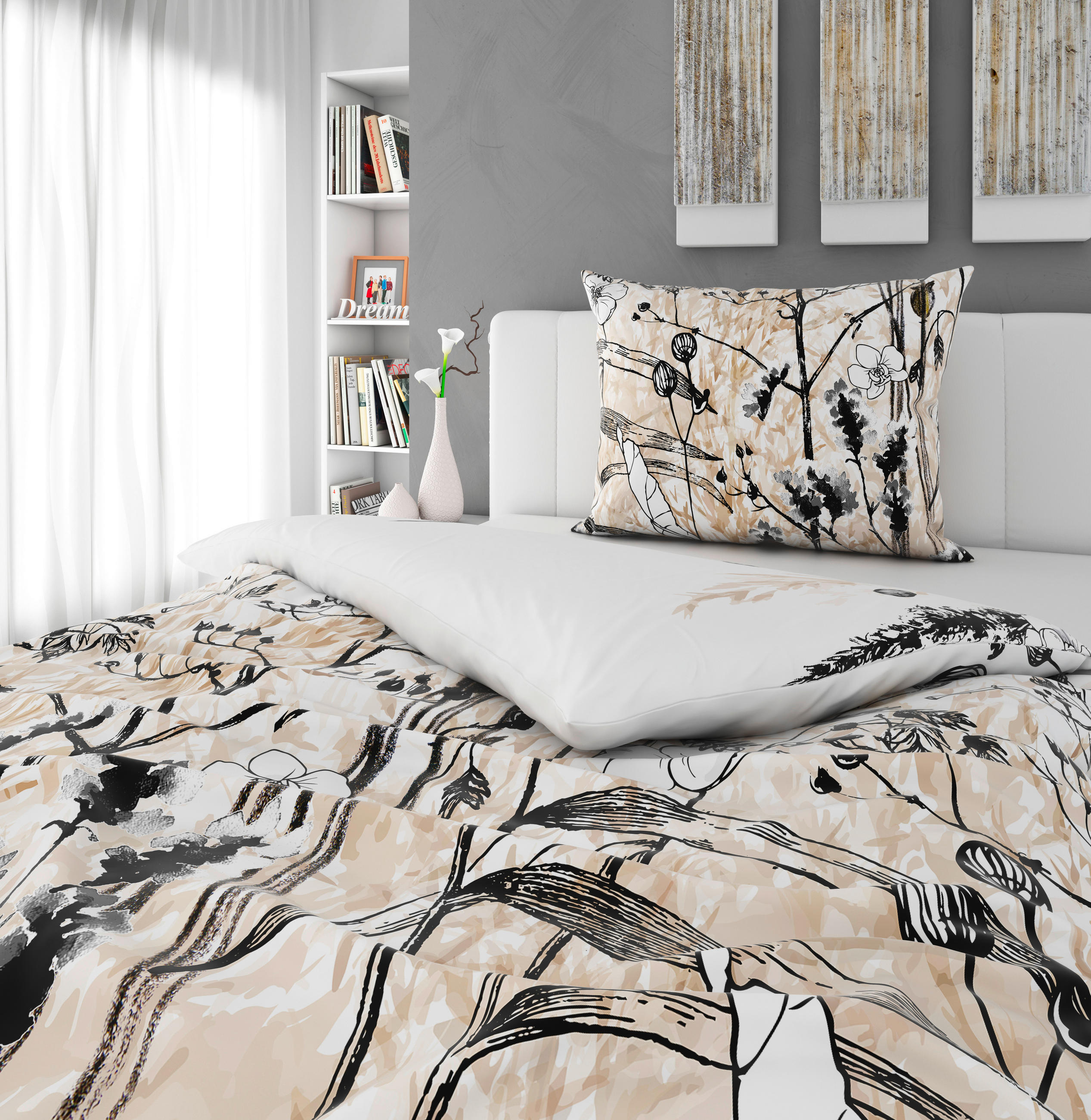 POSTELJINA LIAN 140/200 cm saten crna  - crna, Konvencionalno, tekstil (140/200cm) - Bio:Vio