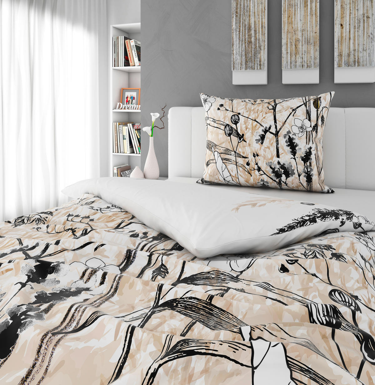 POSTELJINA LIAN 140/200 cm saten crna  - crna, Konvencionalno, tekstil (140/200cm) - Bio:Vio