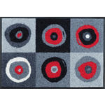 FUßMATTE 40/60 cm Grau, Rot, Schwarz  - Rot/Schwarz, Basics, Kunststoff/Textil (40/60cm) - Esposa