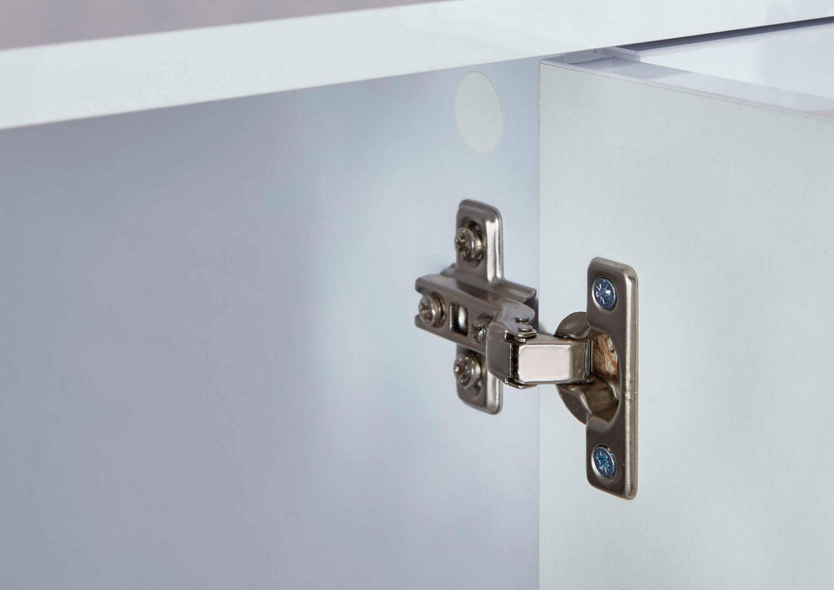 SIDEBOARD Mailand Set 14  in 184,5/73/33 cm  - Weiß Hochglanz/Schwarz, MODERN, Holzwerkstoff (184,5/73/33cm) - MID.YOU