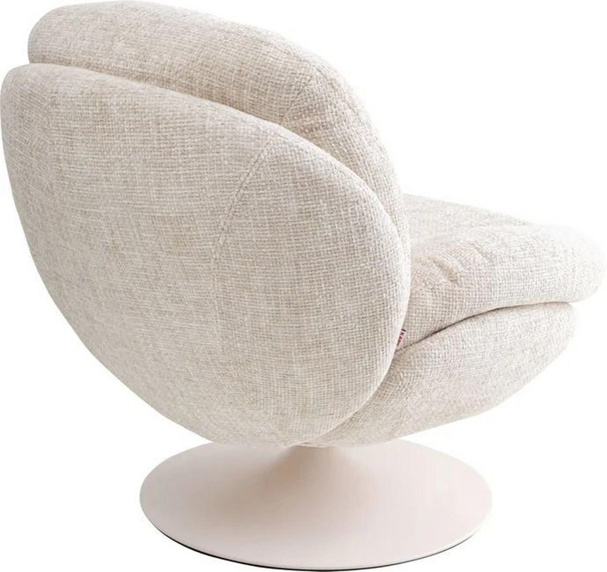 DESIGNSESSEL in Struktur Beige  - Beige, Design, Textil/Metall (84/86/89cm) - Kare-Design