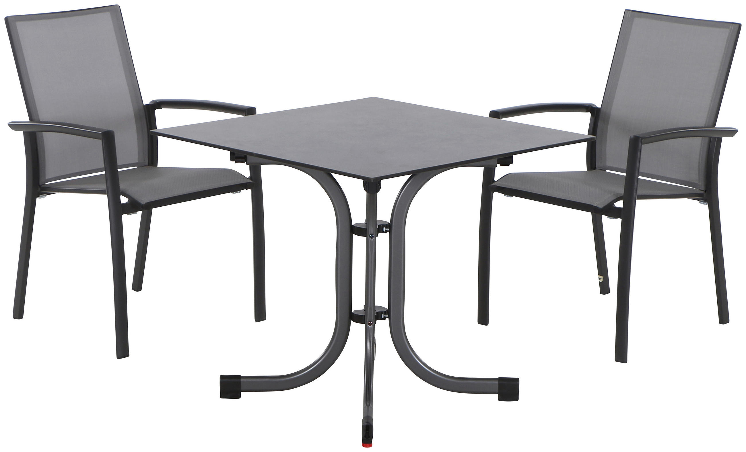 GARTENTISCHGRUPPE  - Anthrazit/Schwarz, KONVENTIONELL, Keramik/Kunststoff - Siena Garden