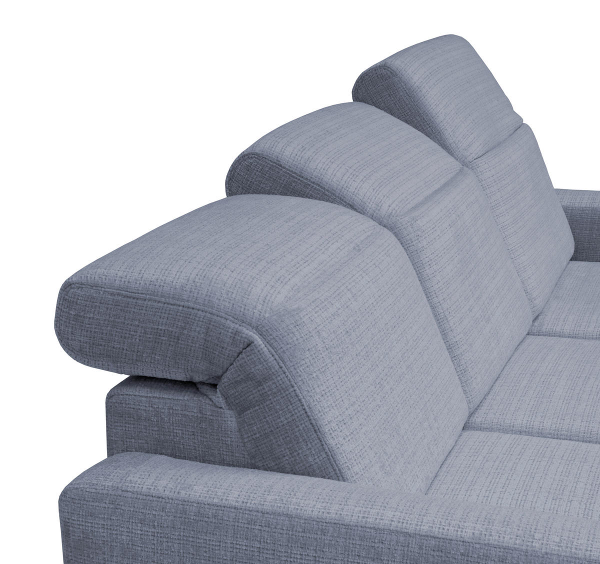 ECKSOFA FABIO Blau Chenille Bettkasten, Kopfteilverstellung  - Blau/Schwarz, Design, Textil/Metall (174/223cm) - Livetastic