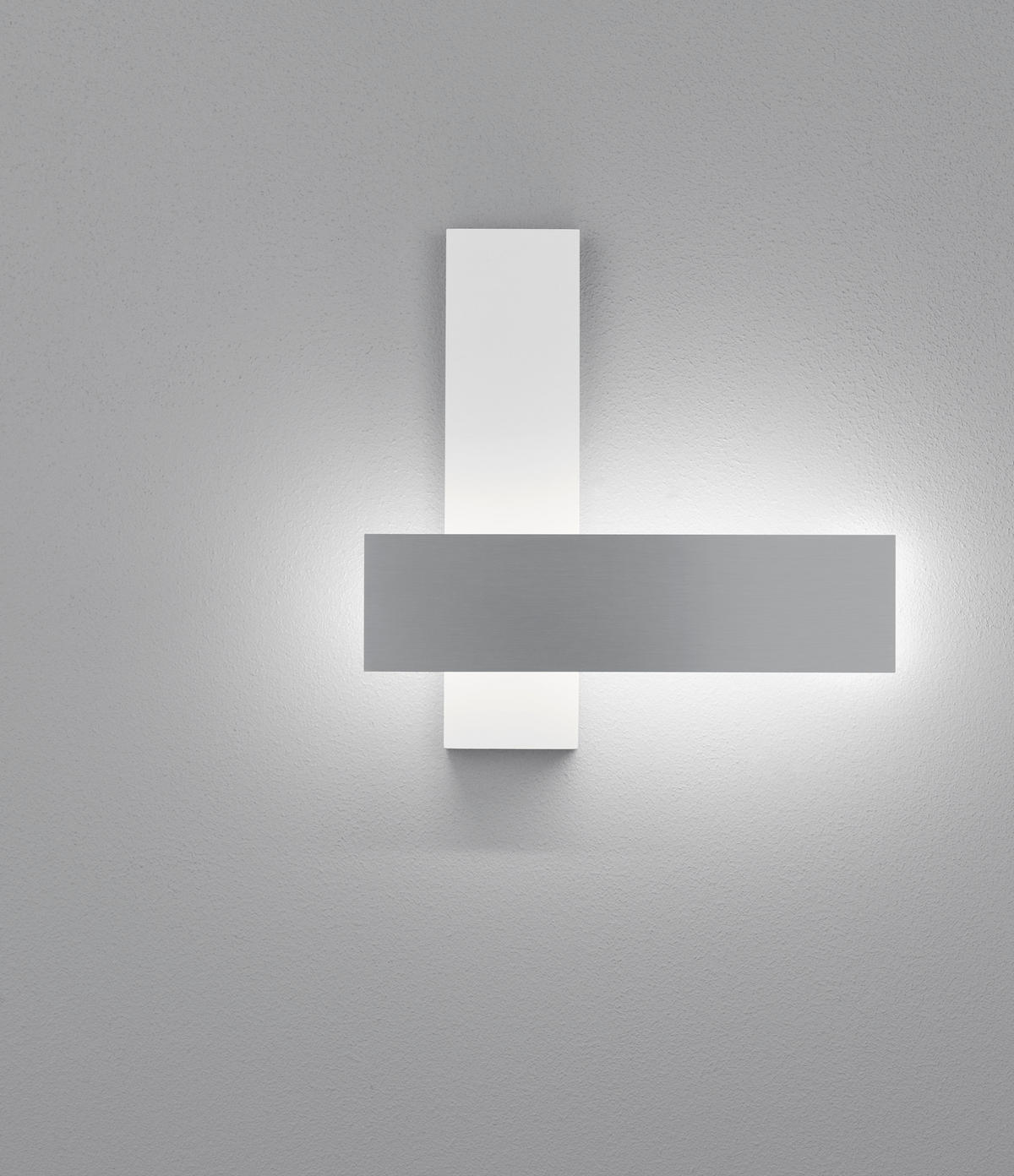 LED-WANDLEUCHTE Dex 7/27/8 cm   - Alufarben/Weiß, Design, Metall (7/27/8cm) - Helestra