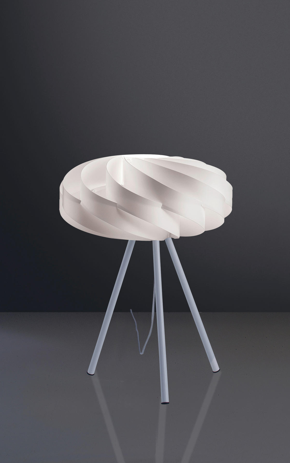 TISCHLEUCHTE - Weiß, KONVENTIONELL, Kunststoff/Metall (40/53cm)