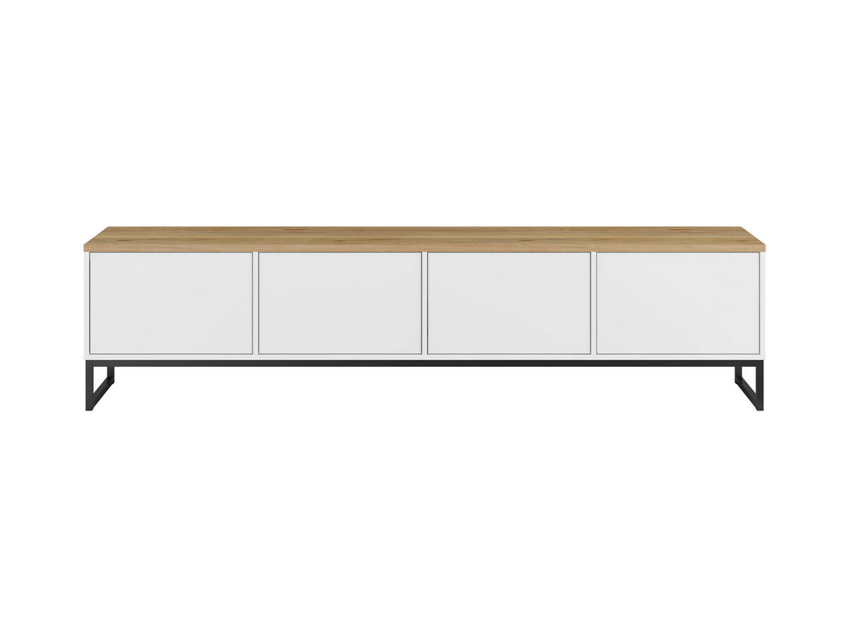 LOWBOARD Alto 208,5/50,9/36,5 cm  stehend  - Eichefarben/Schwarz, Design, Holzwerkstoff/Metall (208,5/50,9/36,5cm) - MID.YOU