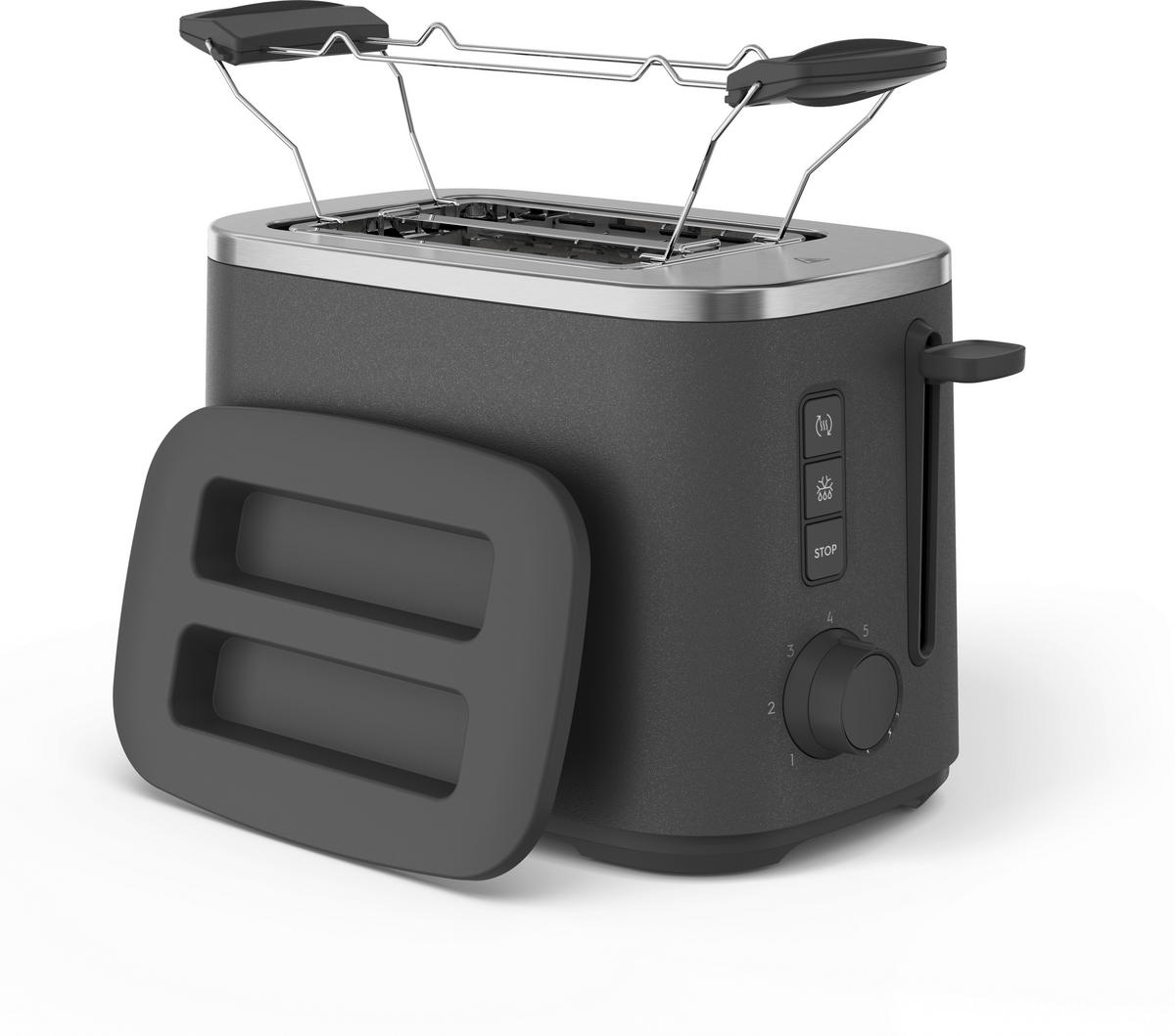 TOASTER Deli 5  - Anthrazit, Basics, Metall (26,2/19,0/16,8cm) - AEG