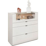 HIGHBOARD Weiß  121,9/121,5/45,2 cm  - Schwarz/Weiß, Design, Glas/Holz (121,9/121,5/45,2cm) - Dieter Knoll