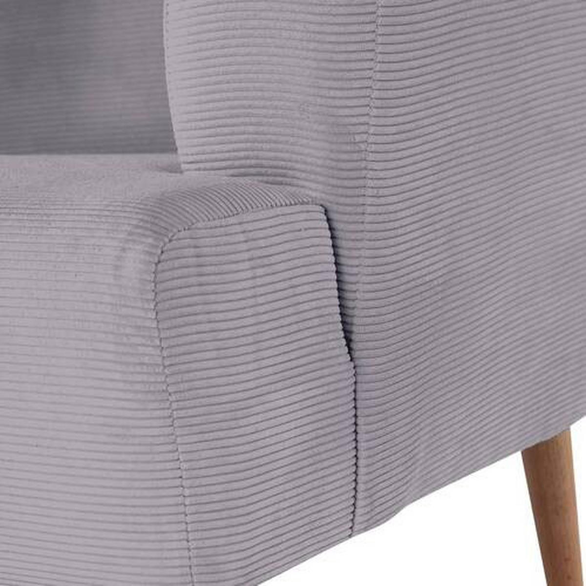 FÅTÖLJ i textil grå  - bokfärgad/grå, Design, trä/textil (85/71/80cm) - MID.YOU