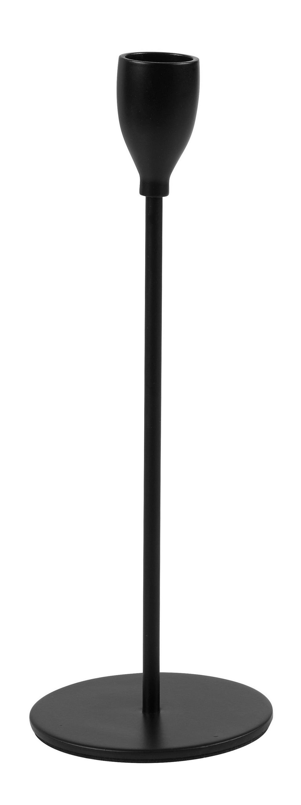 SVIETNIK NA DLHÉ SVIEČKY  kov - čierna, Basics, kov (8/22,5cm) - Ambia Home