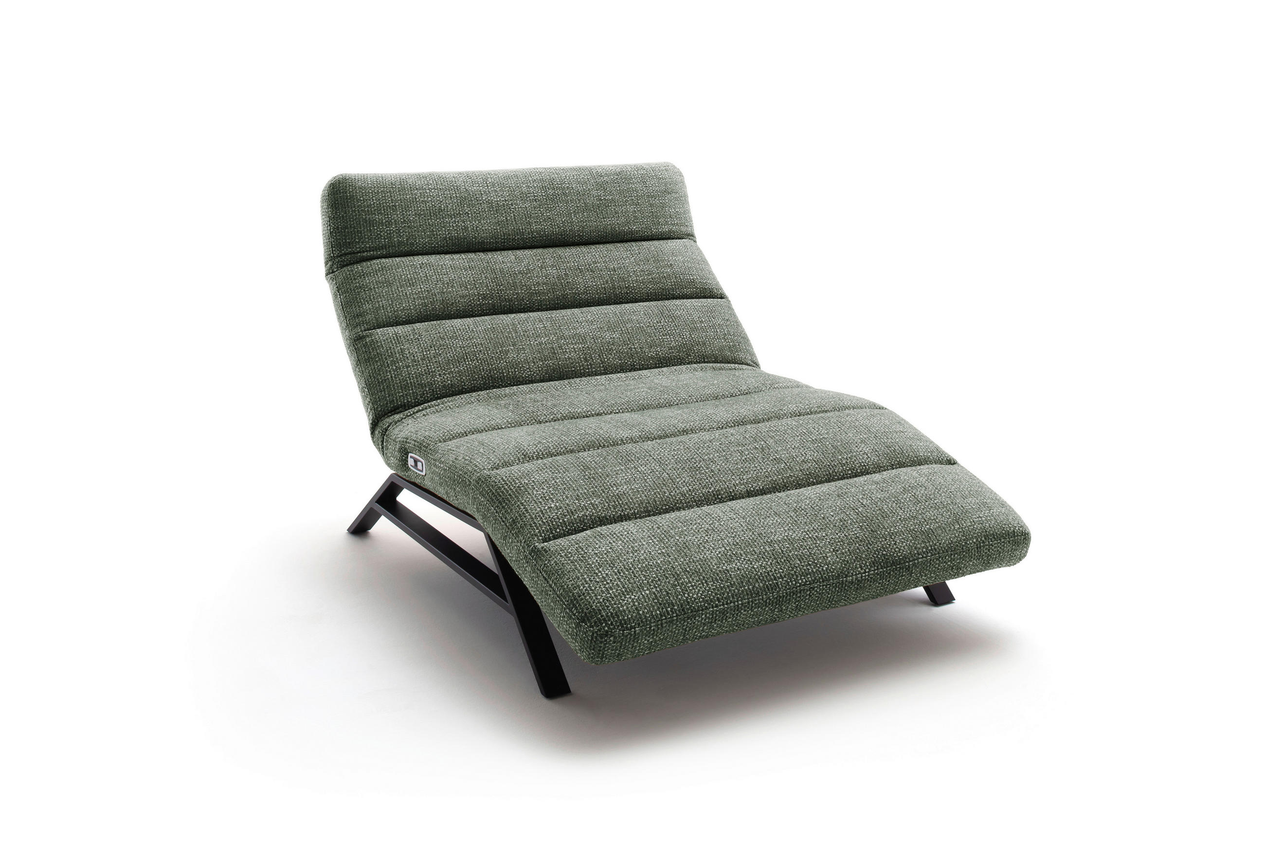 RELAXLIEGE Chenille Grün  - Schwarz/Grün, Design, Textil/Metall (120/54-113/158-198cm) - Pure Home Lifestyle