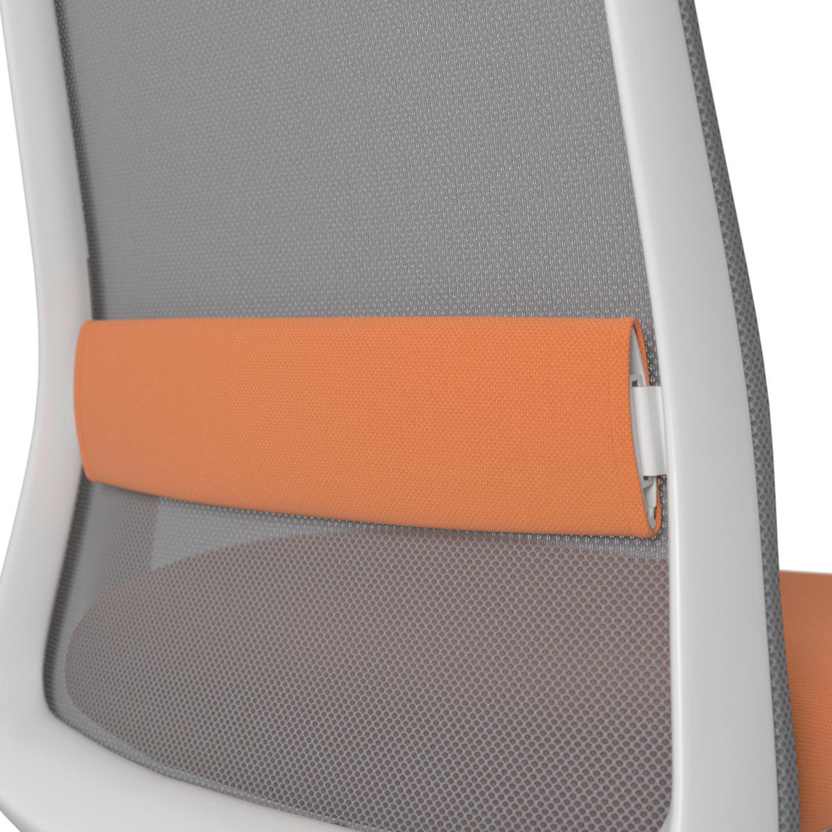 DREHSTUHL Grau, Orange, Weiß  - Orange/Weiß, MODERN, Kunststoff/Textil (70/103-115/70cm)