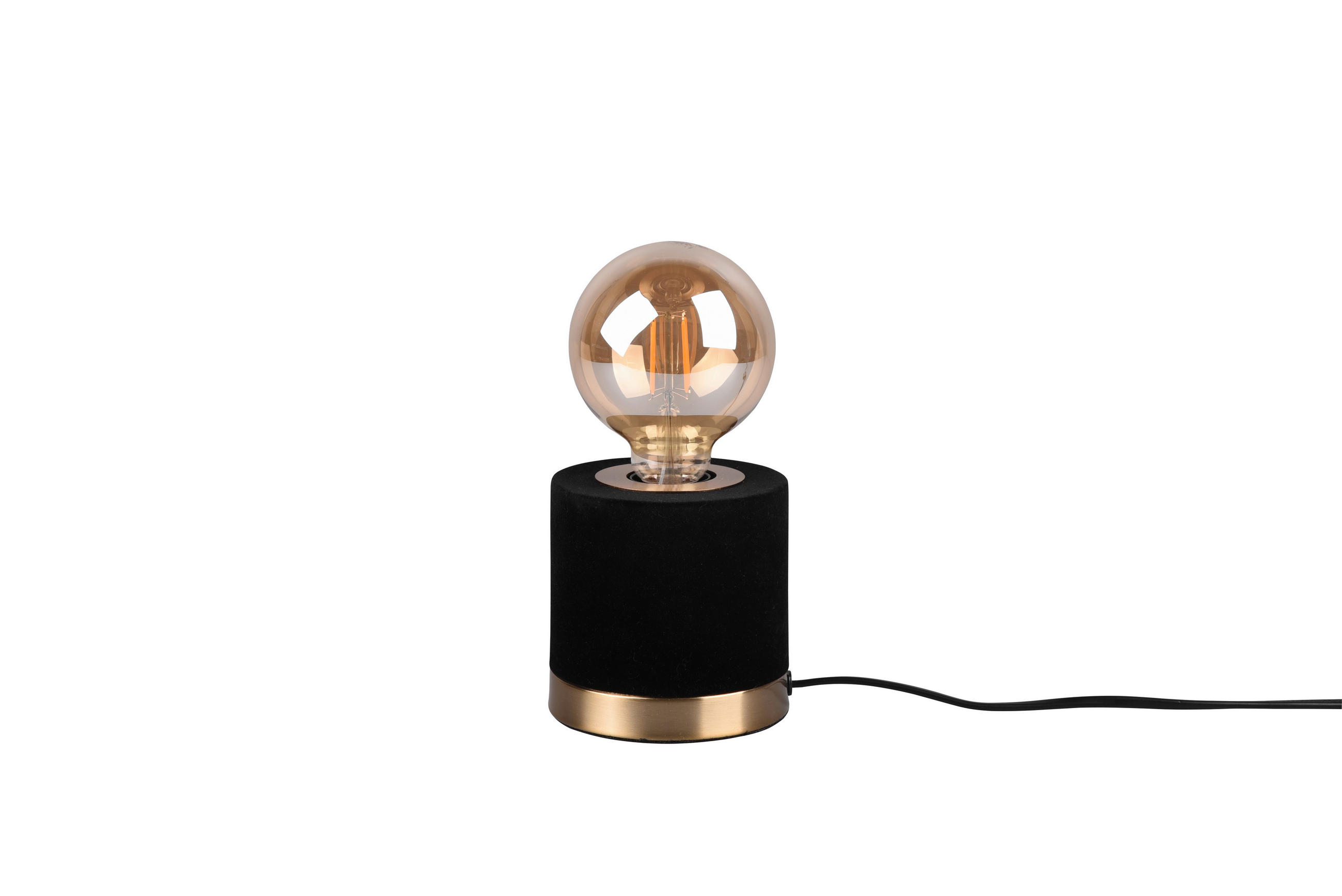 STONA LAMPA - zlatna/crna, Osnovno, metal/tekstil (11/11cm)