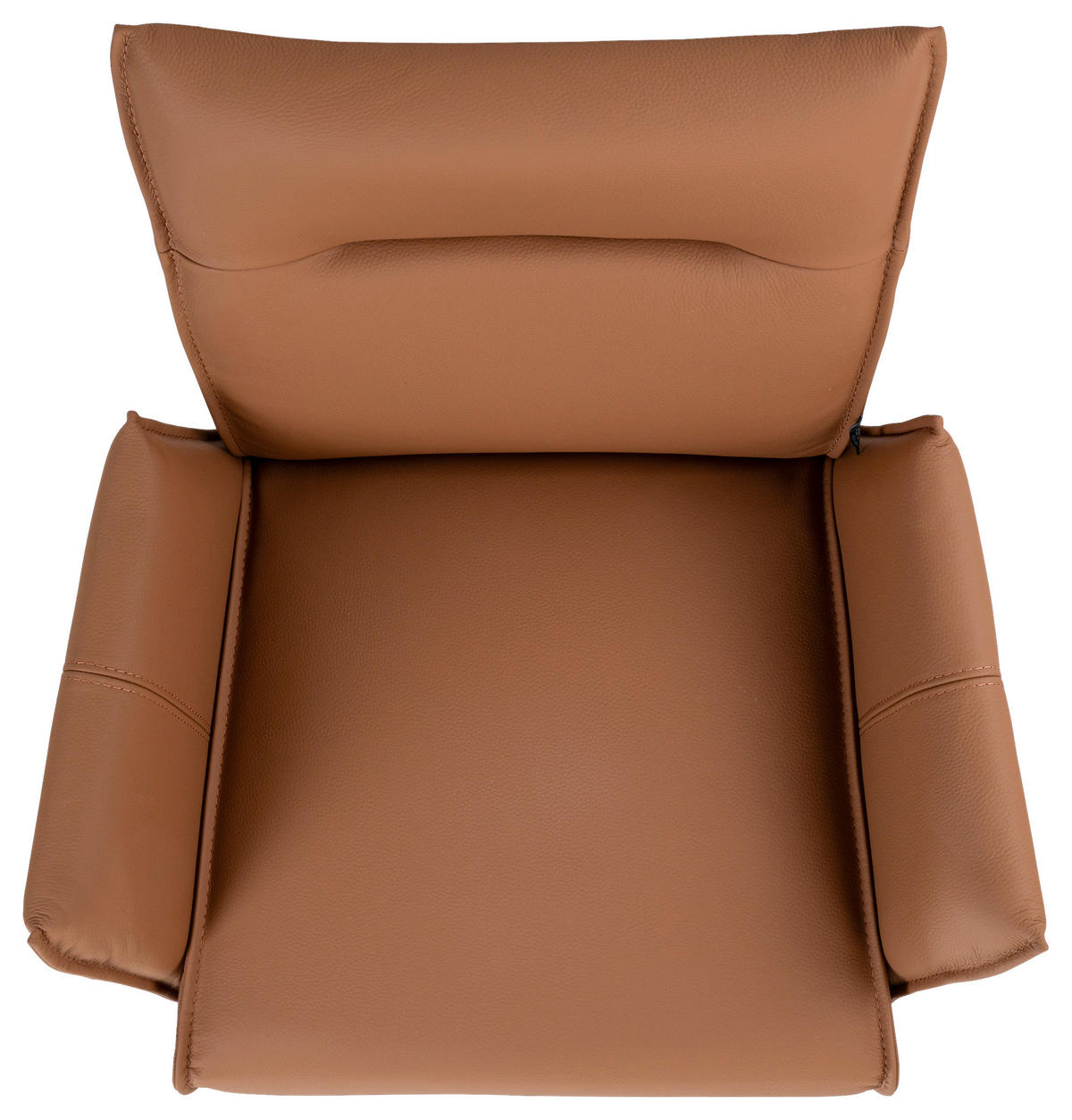 ARMLEHNSTUHL  Sitzfläche 360° drehbar  Echtleder  Cognac  - Cognac/Schwarz, Design, Leder/Metall (60/88,5/57,5cm) - Valnatura