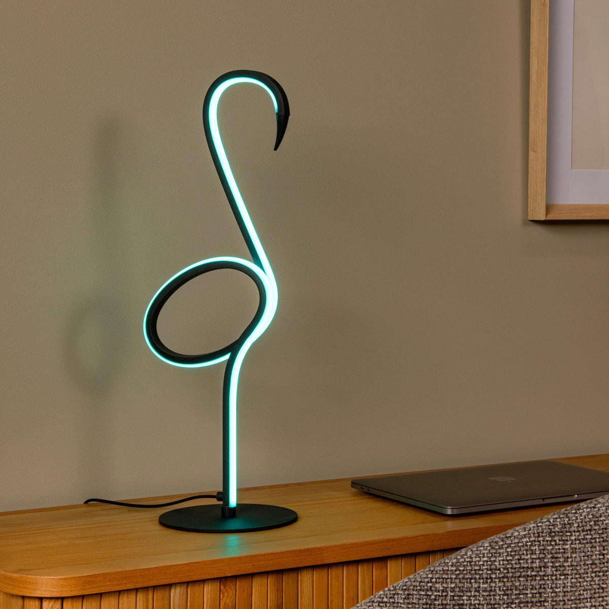 LED-TISCHLEUCHTE FLAMINGO 15/18.1/49.5 cm   - Multicolor/Schwarz, LIFESTYLE, Metall (15/18.1/49.5cm) - Lucide