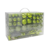 CHRISTBAUMKUGEL-SET 111-teilig  - Grün, Design, Kunststoff