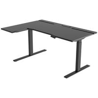 BIROU in metal, plastic, material pe bază de lemn  - negru, Design, plastic/metal (150/76/73-118cm) - Cantus