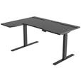 SCHREIBTISCH höhenverstellbar, Memoryschalter  - Schwarz, Design, Holzwerkstoff/Kunststoff (150/76/73-118cm) - Cantus