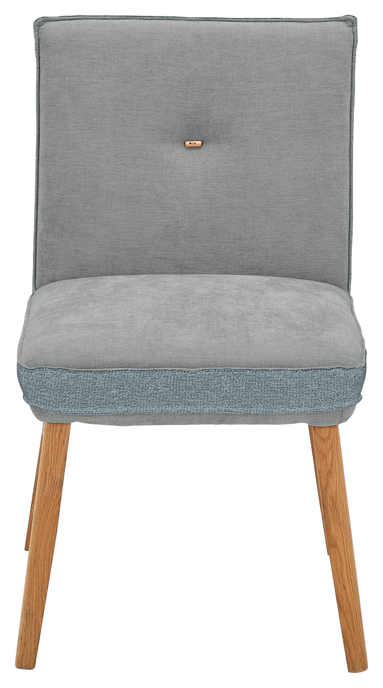 STUHL in Webstoff, Mikrofaser - Dunkelgrau/Eichefarben, Design, Holz/Textil (49/86/67cm) - Linea Natura
