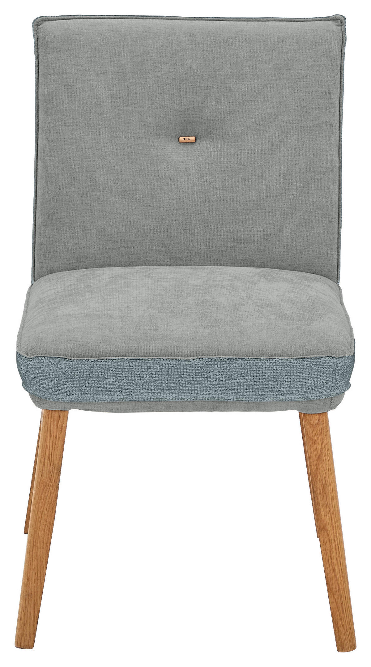 STUHL  in Webstoff, Mikrofaser  - Dunkelgrau/Eichefarben, Design, Holz/Textil (49/86/67cm) - Linea Natura