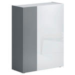 SCHUHSCHRANK 87/113/34 cm  - Schwarz/Weiß, Design, Glas/Holzwerkstoff (87/113/34cm) - Voleo