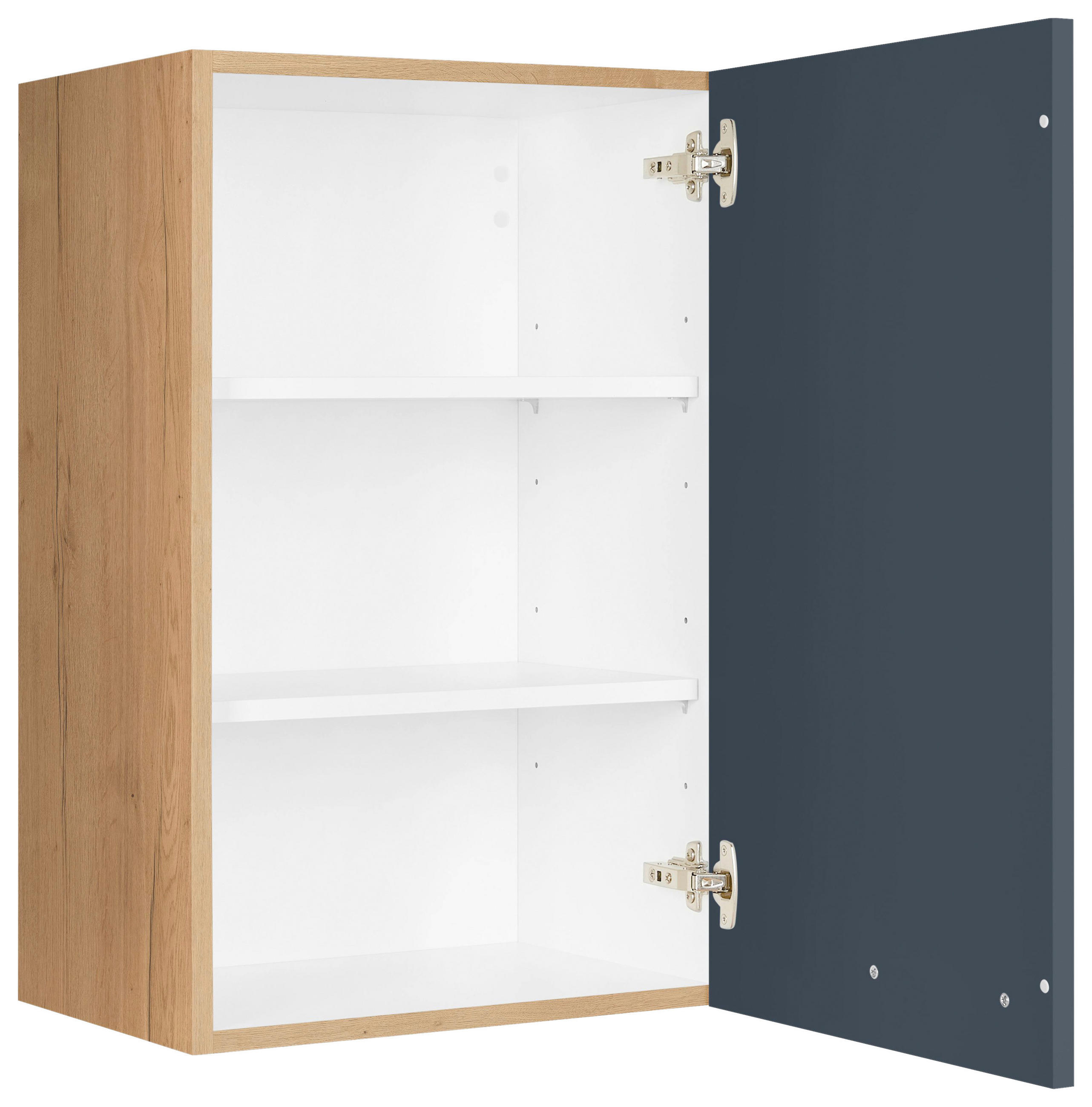KÜCHENOBERSCHRANK 45/72/35 cm  in Blau, Eichefarben  - Blau/Eichefarben, MODERN, Holzwerkstoff/Metall (45/72/35cm) - Nobilia