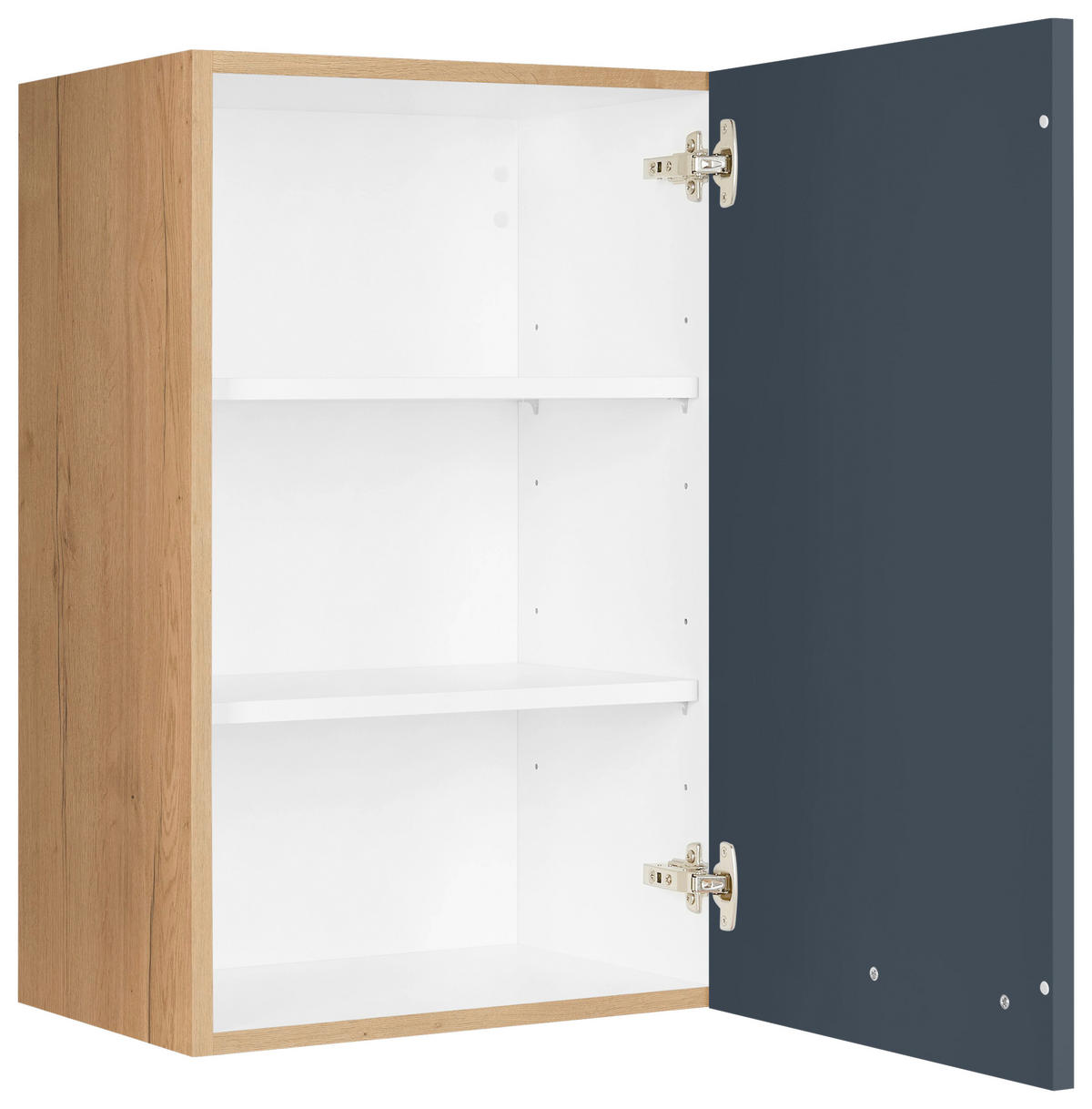 KÜCHENOBERSCHRANK 45/72/35 cm  in Blau, Eichefarben  - Blau/Eichefarben, MODERN, Holzwerkstoff/Metall (45/72/35cm) - Nobilia
