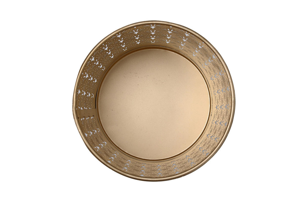 BODENVASE - Goldfarben/Rosa, Trend, Metall (20/60cm) - Kayoom