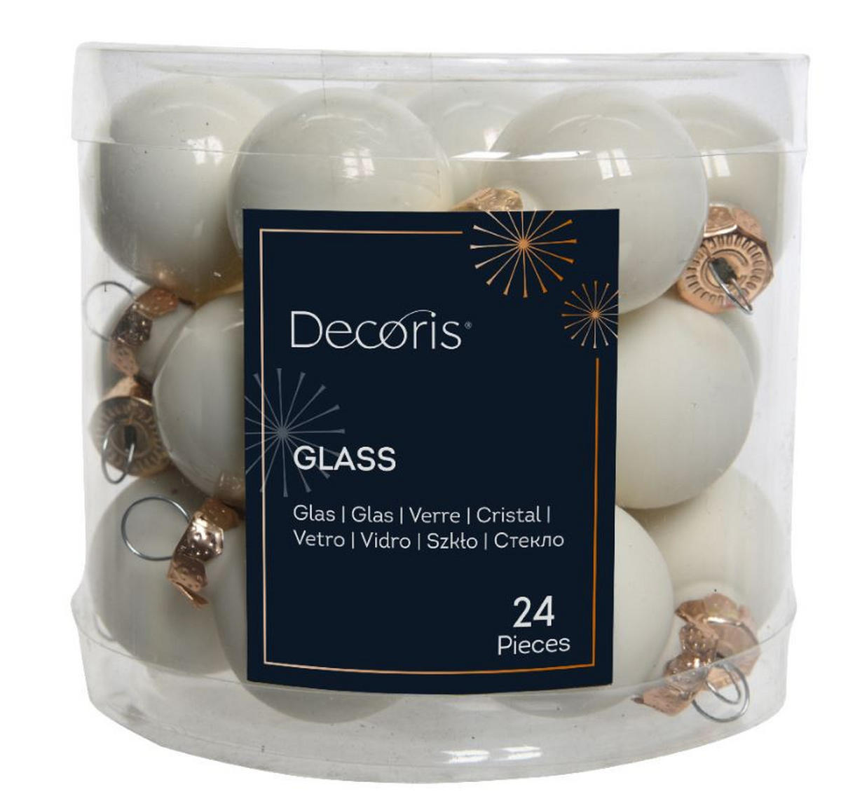CHRISTBAUMKUGEL-SET 2,50 cm 24-teilig  - KONVENTIONELL, Glas (2,50cm)