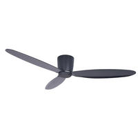DECKENVENTILATOR  132/19 cm    - Schwarz, Basics, Holzwerkstoff/Kunststoff (132/19cm) - P & B