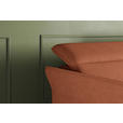 ECKSOFA Rostfarben Flachgewebe Rücken echt, Kopfteilverstellung, Sitztiefenverstellung  - Rostfarben/Schwarz, KONVENTIONELL, Textil/Metall (272/175cm) - Carryhome