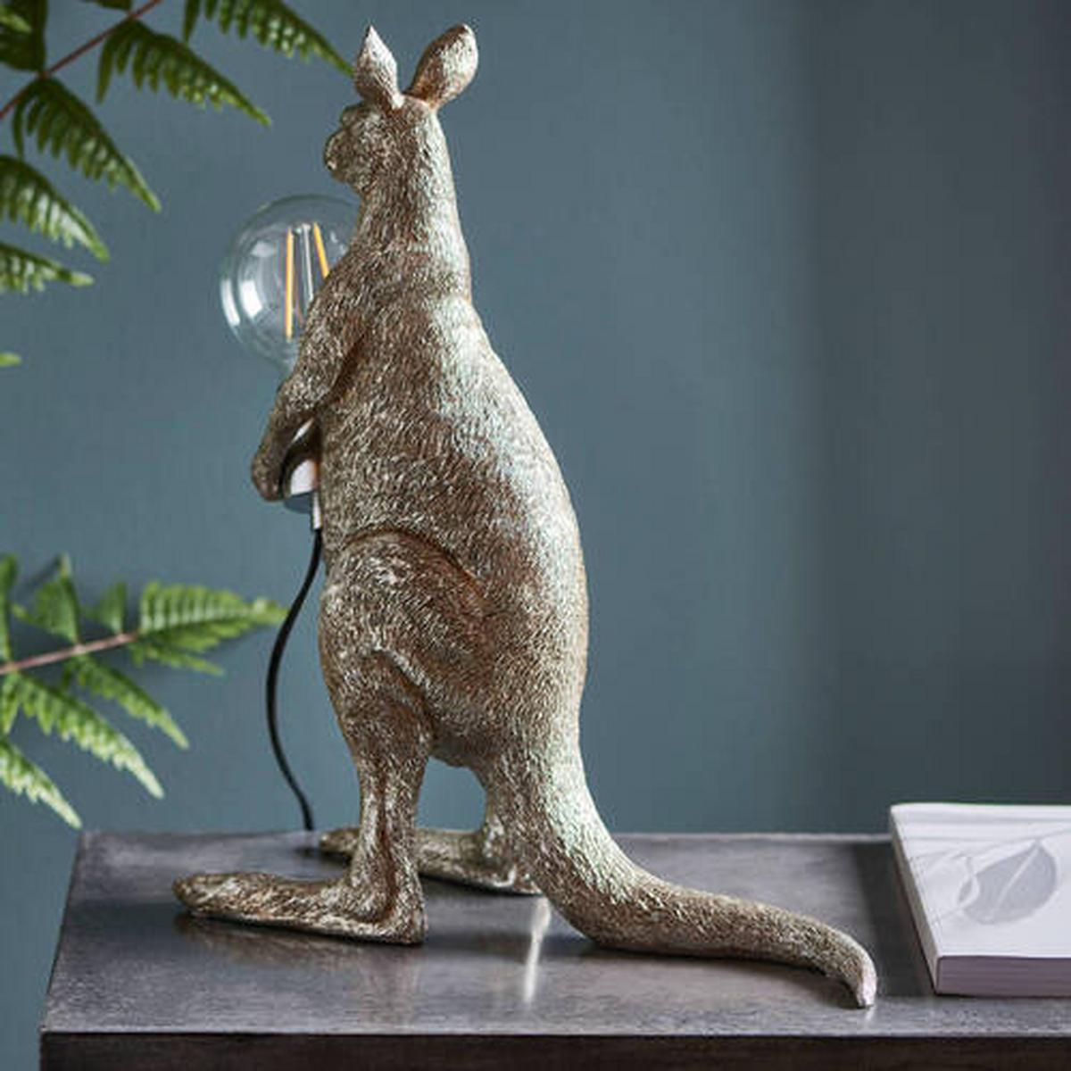 TISCHLEUCHTE Endon Ciara Kangaroo 15.5/46,5 cm   - Silberfarben, KONVENTIONELL, Kunststoff/Metall (15.5/46,5cm) - ENDON