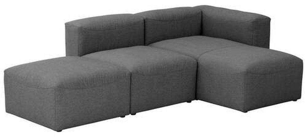 ECKSOFA in Flachgewebe Anthrazit   - Anthrazit, Design, Kunststoff/Textil (250/73/160cm) - Max Winzer