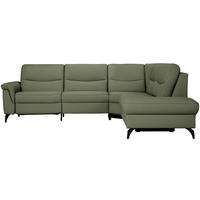ECKSOFA in Echtleder Grün  280/249 cm  - Anthrazit/Grün, Design, Leder/Metall (280/249cm) - Himolla Komfortklass
