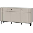 SIDEBOARD  in 160,2/81,8/37 cm  - Kaschmir/Schwarz, MODERN, Holzwerkstoff/Kunststoff (160,2/81,8/37cm) - Carryhome