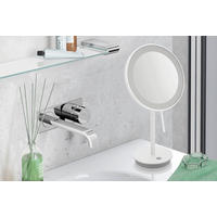 BADEZIMMERSPIEGEL  - Weiß, Basics, Glas/Metall (20/37cm) - Zack