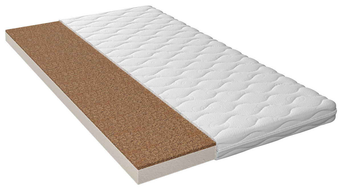 KOMFORTSCHAUMMATRATZE 80/200 cm Höhe ca. 10 cm 7 -Zonen - Weiß, Basics, Textil (80/200cm) - Xora